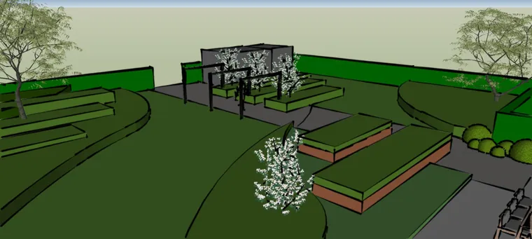 Ontwerp van een tuin in Herk-de-Stad