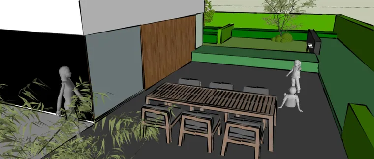 Matenplan voor tuinaanleg door Lumen bv