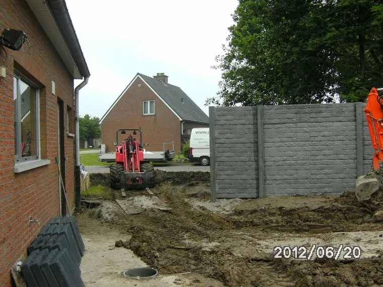 Grondwerken voor een tuin in Limburg