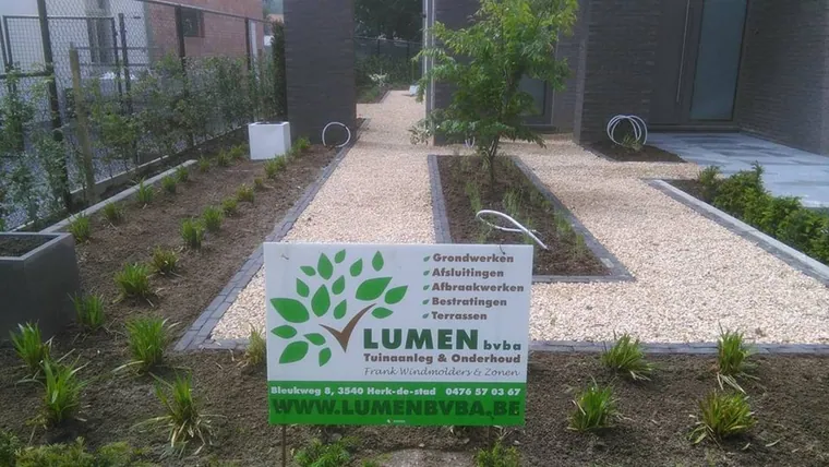 Gerealiseerde tuin door Lumen bv in Herk-de-Stad