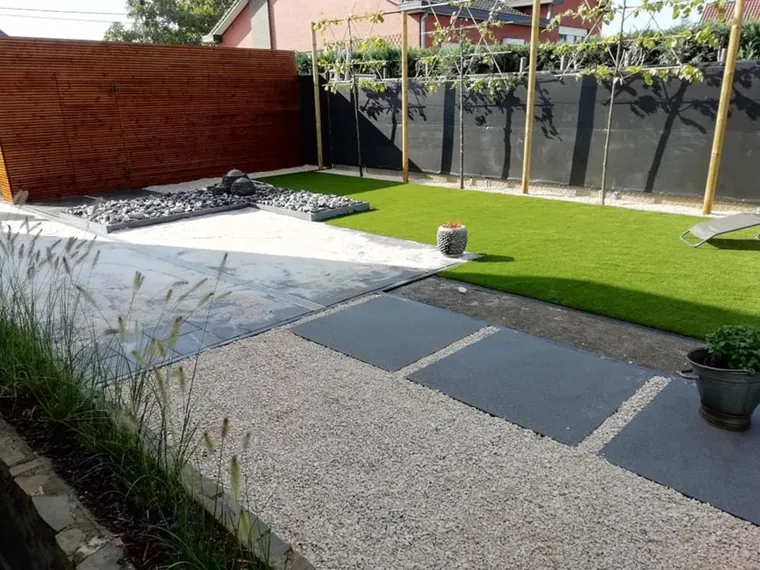 Gerealiseerde tuin door Lumen bv in Herk-de-Stad